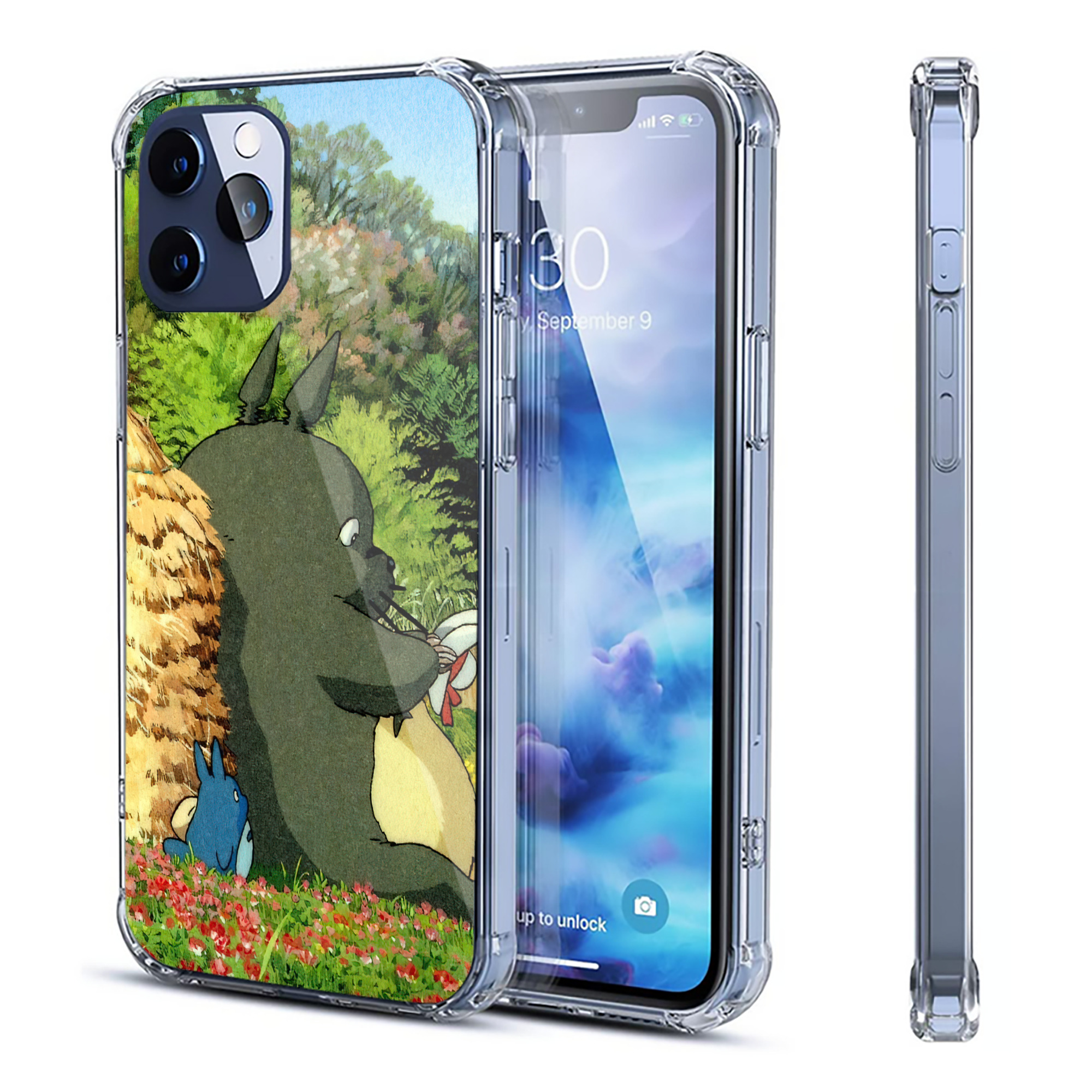 （画像用） となりのトトロ 草壁メイ 草壁サツキ My Neighbor Totoro Satsuki Kusakabe Mei Kusakabe 【iPhone 12シリーズ対応】透明スマホケース（クリアソフトケース）